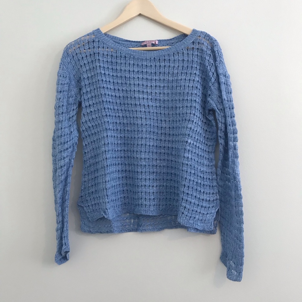 Calypso St. Barth sky blue Linen sweater